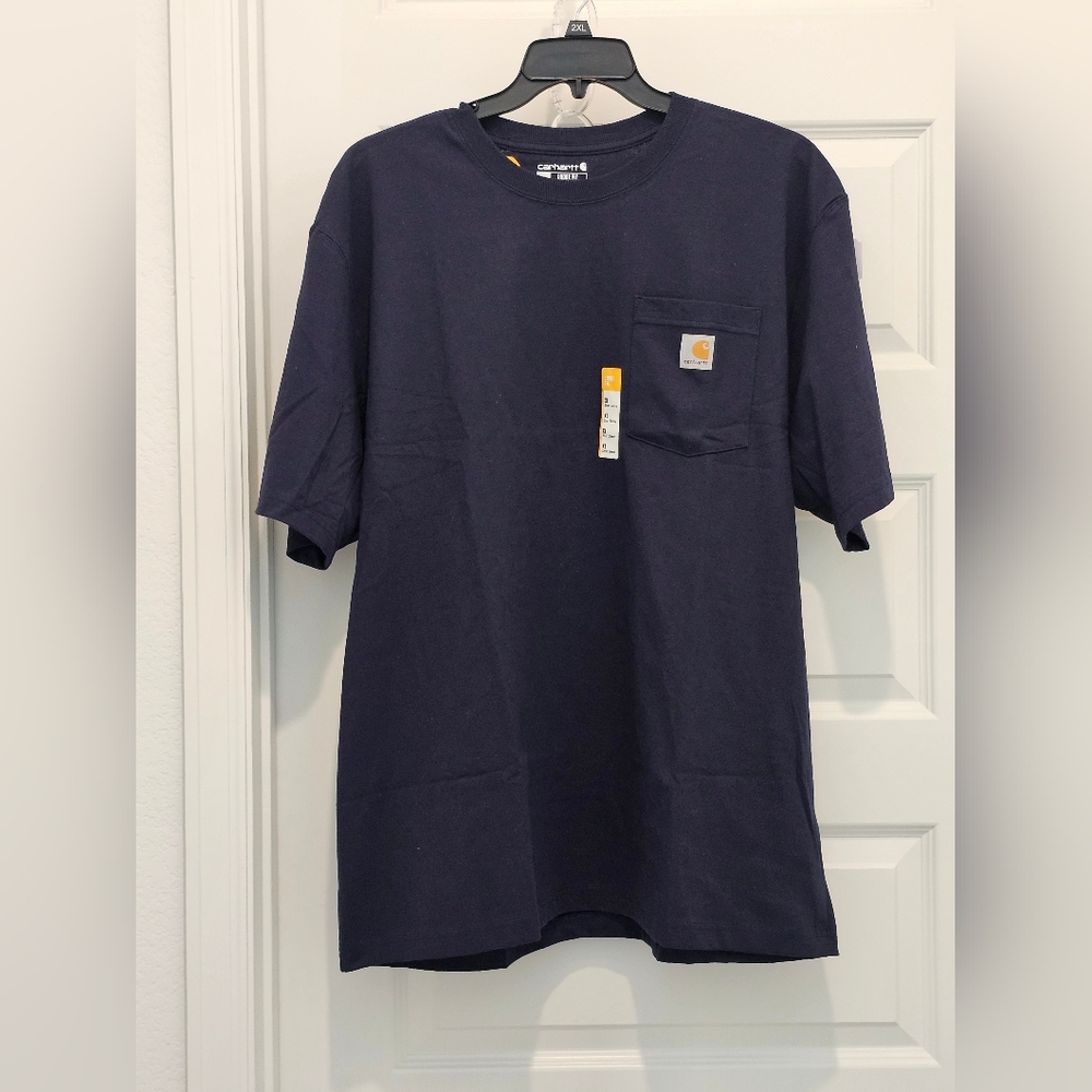 Carhartt Men's Dark Blue Short Sleeve Tee, NWT, Size XL